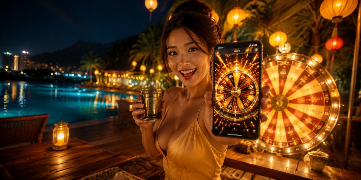 Bàn roulette phong cách Hội An – không khí casino kết hợp văn hóa cà phê Việt Nam